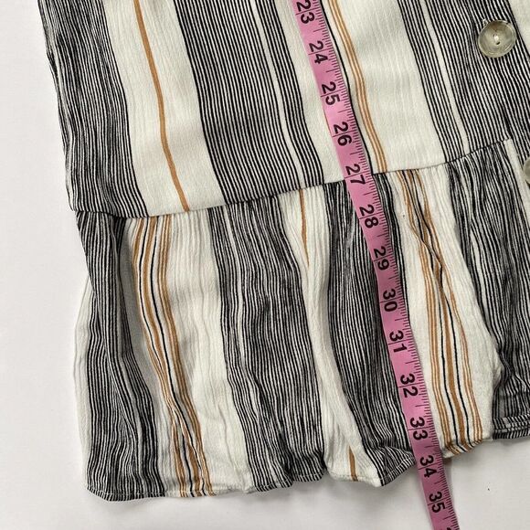 Altar’d State Maxwell Dress Button Front Striped Ruffle Hem Size M - Picture 10 of 13